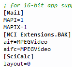 INI File Snippet